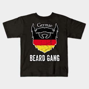 German Beard Gang - Germany National Flag Beard Kids T-Shirt